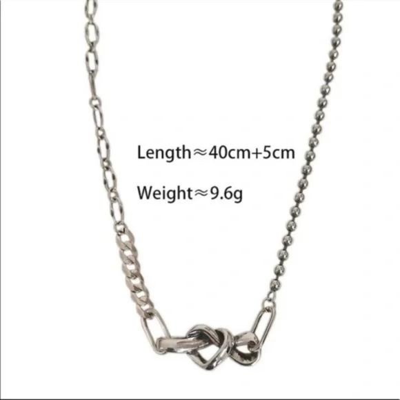 HEART 925 STERLING SILVER NECKLACE, NICE NECKLACE, CUTE NECKLACE - Picture 4 of 4